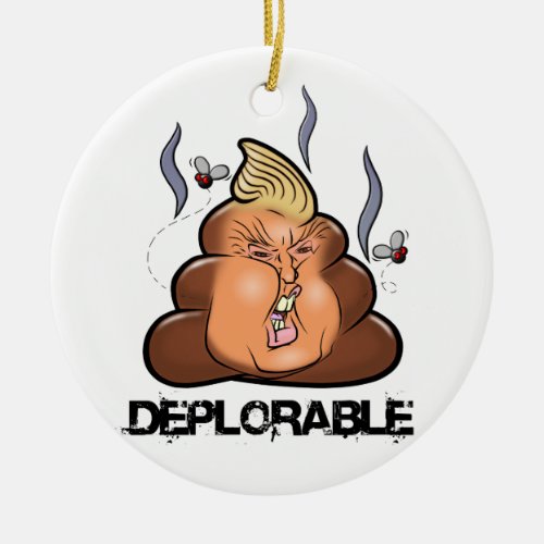 Funny Donald Trump _ Trumpy_Poo Poo Emoji Icon Ceramic Ornament