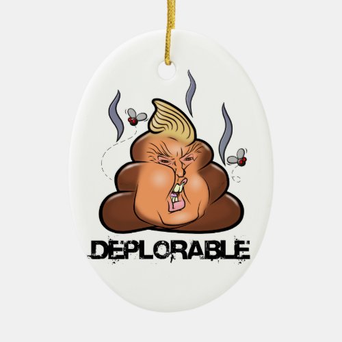 Funny Donald Trump _ Trumpy_Poo Poo Emoji Icon Ceramic Ornament