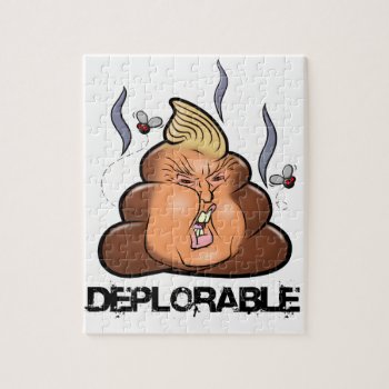 Funny Donald Trump - Trumpy-poo Poo Emoji Icon Jigsaw Puzzle by DoodleGod at Zazzle