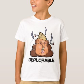 Funny Donald Trump - Trumpy-poo Poo Emoji Icon T-shirt by DoodleGod at Zazzle