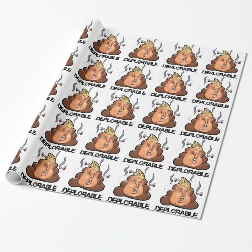Funny Donald Trump _ Trumpy_Poo Poo Emoji Icon Wrapping Paper