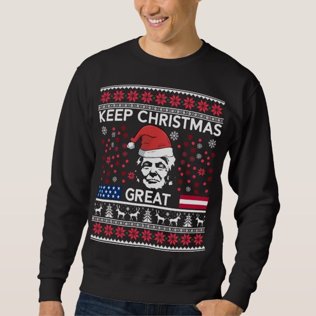 Funny Donald Trump Ugly Christmas Sweater (Front)