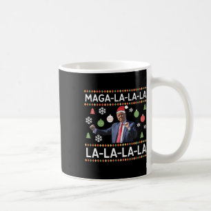 Funny Donald Trump Ugly Christmas Sweater. La La L Coffee Mug