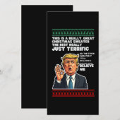 Funny Donald Trump Ugly Christmas Sweater Parody (Front/Back)