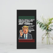 Funny Donald Trump Ugly Christmas Sweater Parody (Standing Front)
