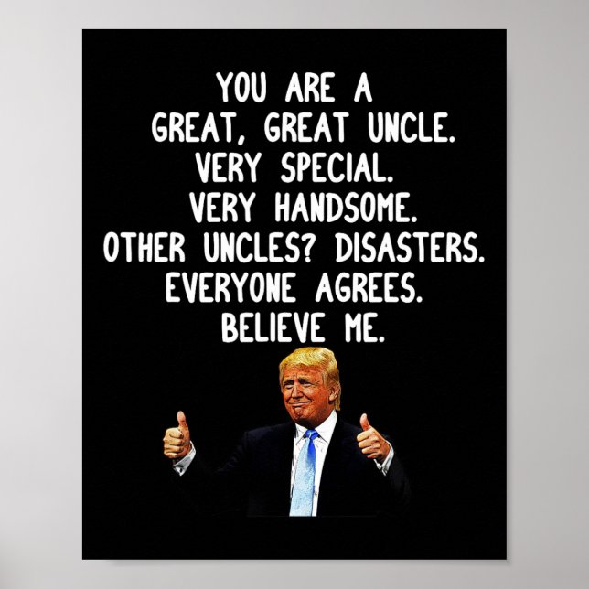 Funny Donald Trump Uncle Gag Gift Conservative Unc Poster (Front)