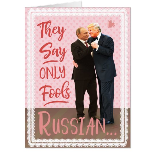 Funny Donald Trump Vladimir Putin Valentine's Day Card | Zazzle.com