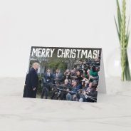 Funny Donald Trump Vs Media Merry Christmas Holiday Card at Zazzle
