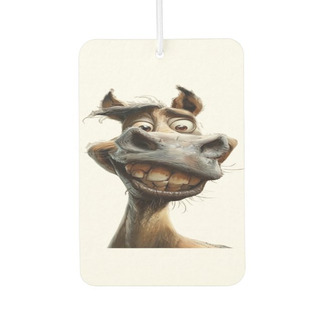 Funny donkey art design air freshener (Front)
