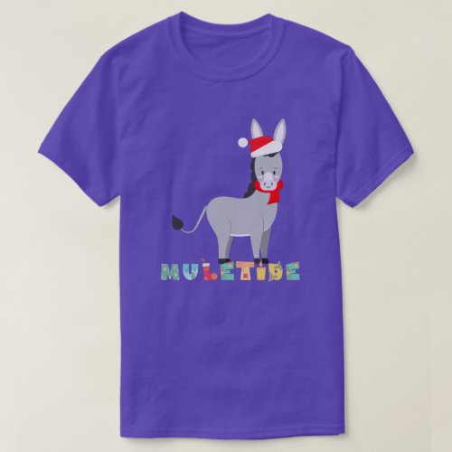 Funny Donkey Muletide Christmas T_Shirt