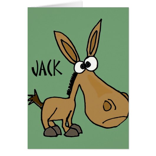 Funny Donkey named Jack Cards (Front)
