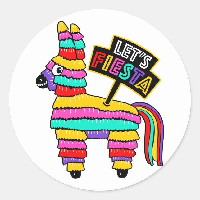 Funny donkey piñata stickers (Front)
