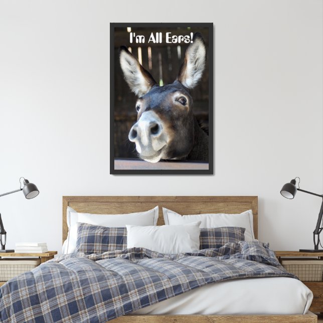 Funny Donkey Poster (Bedroom)