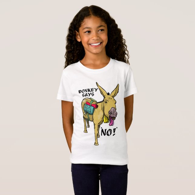 Funny donkey says no! T-Shirt (Front Full)