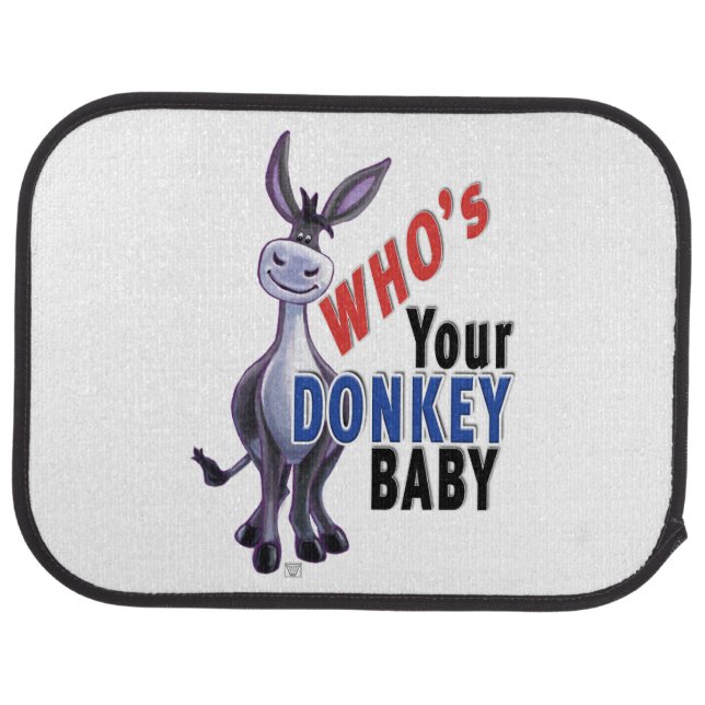 Funny Donkey, Who is Your Donkey Baby Car Mat (Rear)