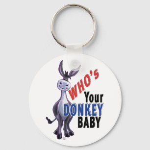Funny Donkey, Who is Your Donkey Baby Keychain