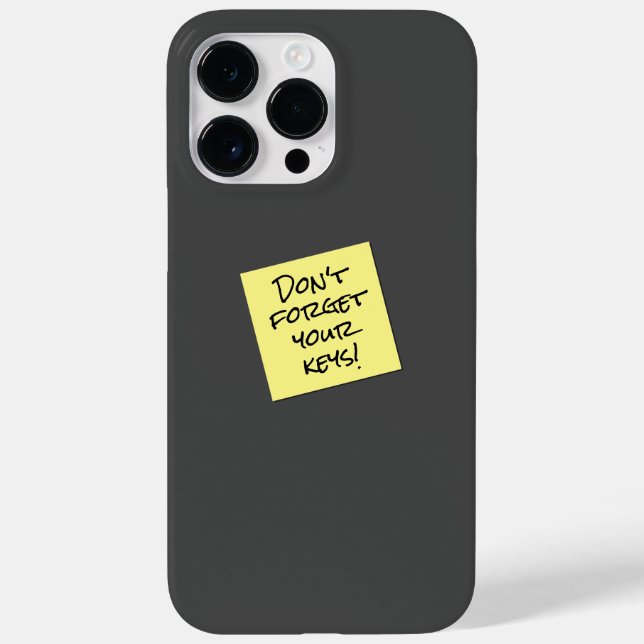 Funny Don't Forget Sticky Note Reminder Case-Mate iPhone Case (Back)