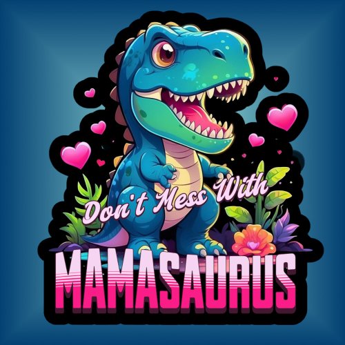 Funny Dont Mess Mamasaurus T_Shirt