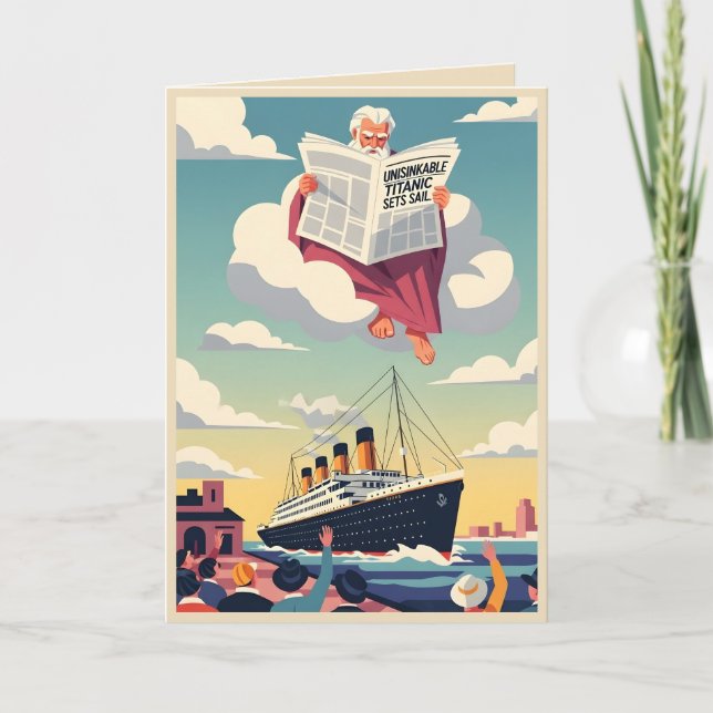 Funny don't mess with God greeting card (Front)