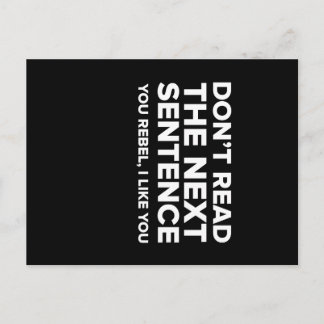 Funny Don'T Read My T-shirt Postcard