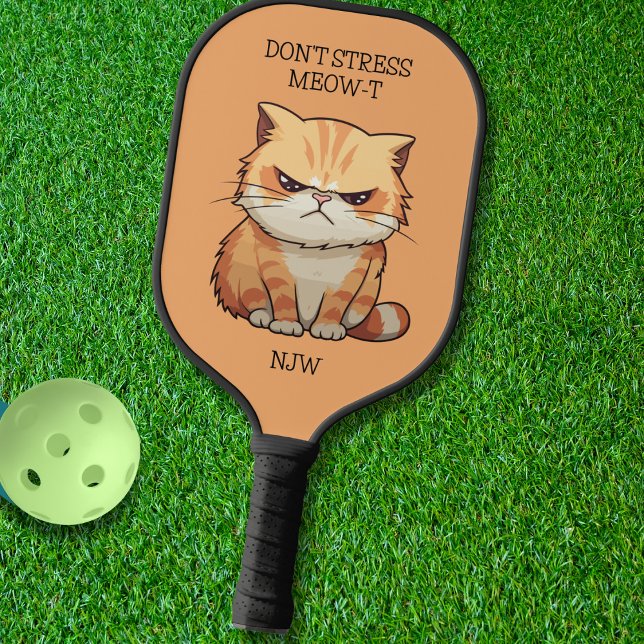 Funny Don't Stress MEOW-T Pickleball Paddle (Creator Uploaded)