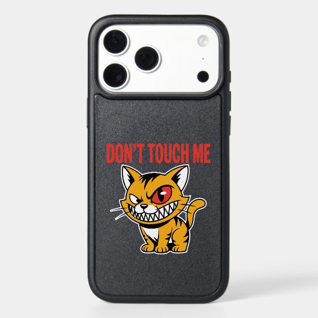 Funny Don't Touch Me Angry Cat Phone Case (Back)
