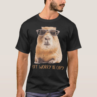 Funny Don't Worry Be Capy Capybara T-Shirt