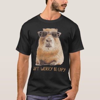 Funny Dont Worry Be Capy Capybara vintage T-Shirt