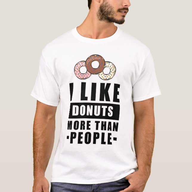 Funny Donut Design T-Shirt (Front)