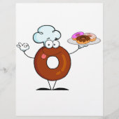 funny donut donut chef cartoon character (Front)