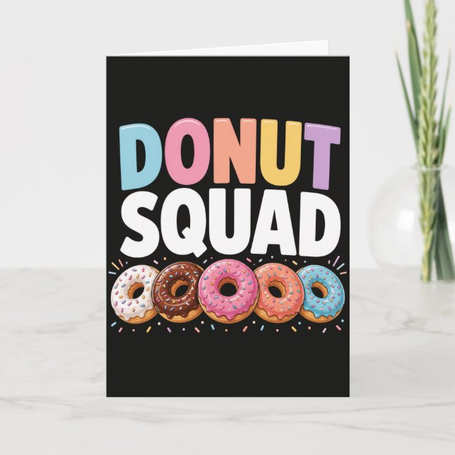 Funny Donut Donut Squad Cute Bakery Lover Gift  Card (Front)