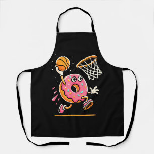 Funny Donut Dunking Basketball Food Champ Sports D Apron
