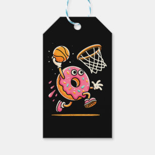 Funny Donut Dunking Basketball Food Champ Sports D Gift Tags