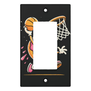 Funny Donut Dunking Basketball Food Champ Sports D Light Switch Cover