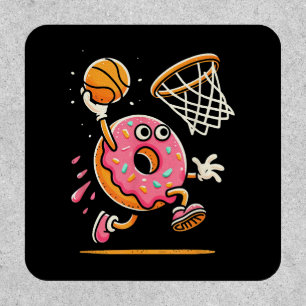 Funny Donut Dunking Basketball Food Champ Sports D Patch
