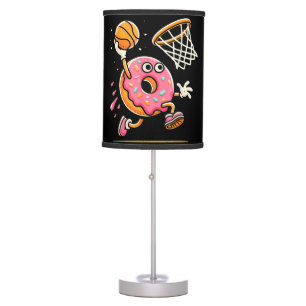 Funny Donut Dunking Basketball Food Champ Sports D Table Lamp