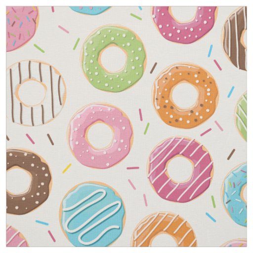 Download Funny Donut Fabric Zazzle Com