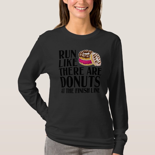 Funny Donut  For Men Women Cool Runner Sports Doug T-Shirt (Front)