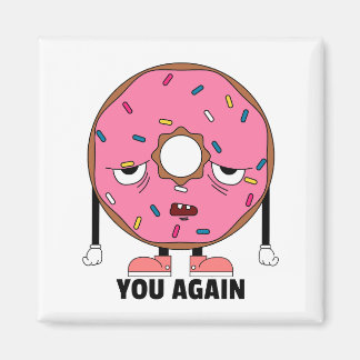 funny donut fridge magnet