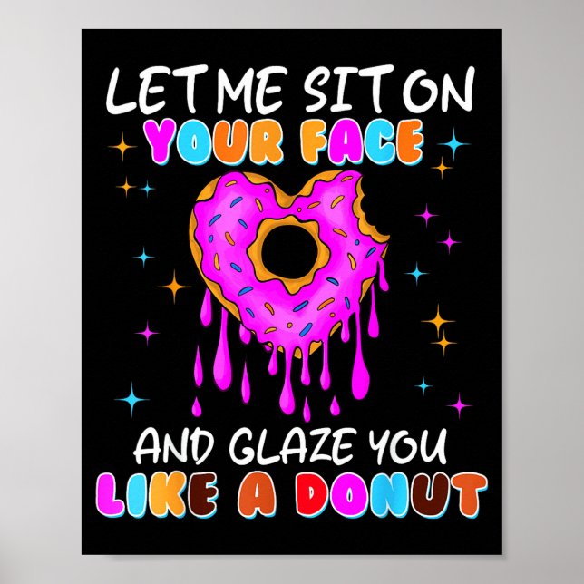 Funny Donut Inappropriate Shirts For Women Adult H Poster (Front)