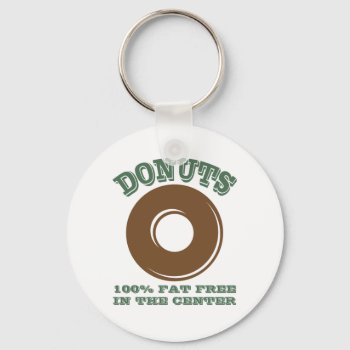 Funny Donut Keychain by RelevantTees at Zazzle