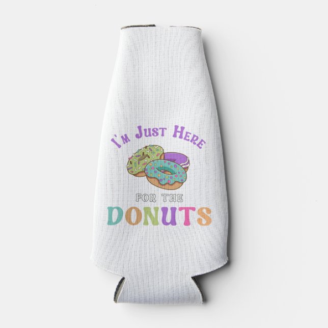 Funny Donut Lover Quote Bottle Cooler (Front)
