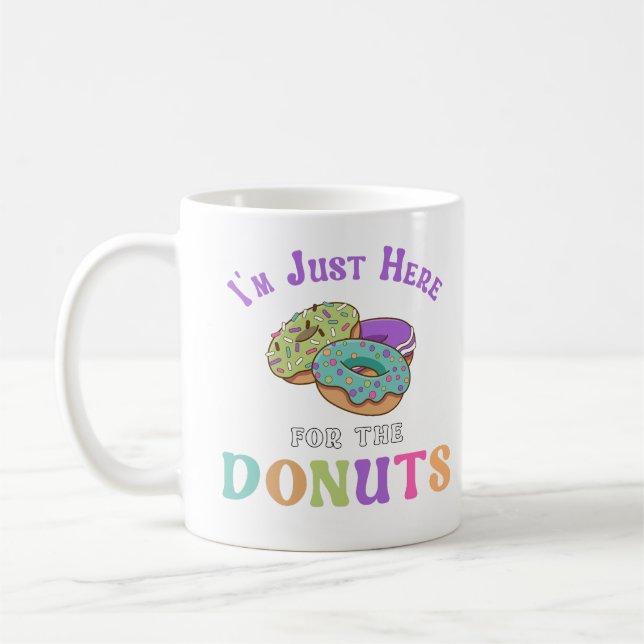 Funny Donut Lover Quote Coffee Mug (Left)