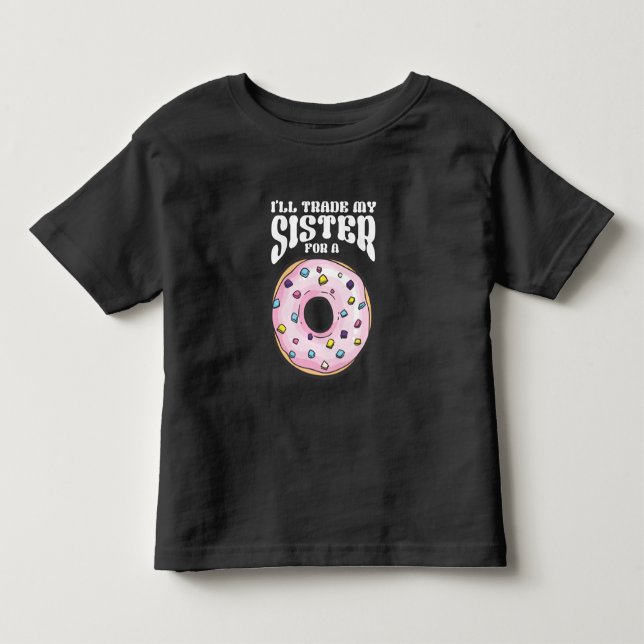 Funny Donut loving Son Brother Foodie Toddler T-shirt (Front)