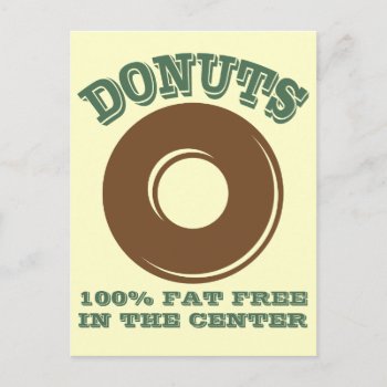 Funny Donut Postcard by RelevantTees at Zazzle