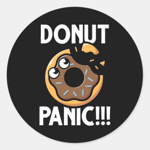 Funny Donut Quote Food Humor Classic Round Sticker