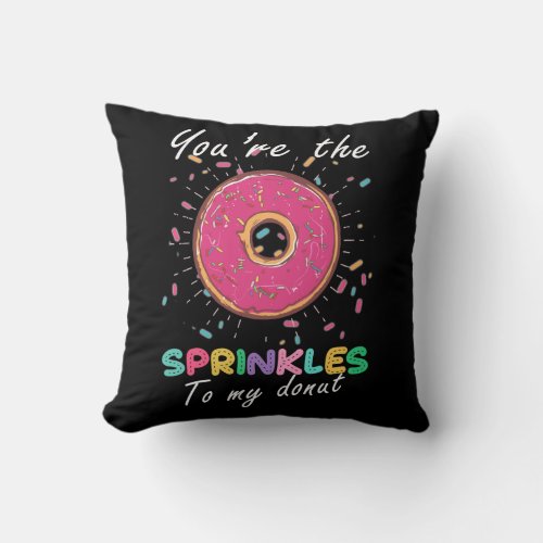 Funny donut quoted  throw pillow