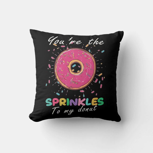 Funny donut quoted  throw pillow (Front)