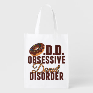 Funny Donut Reusable Grocery Bag