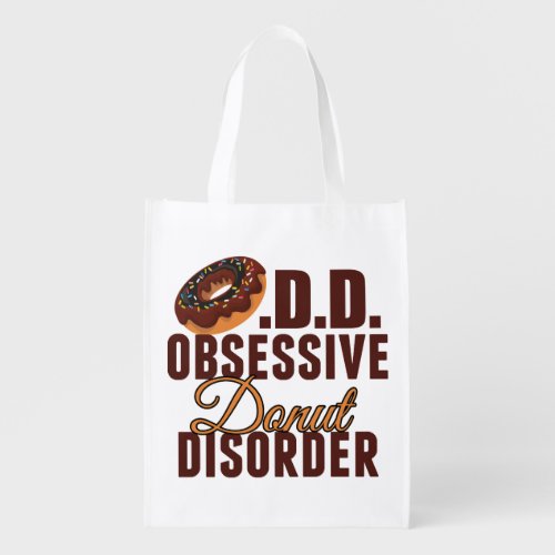 Funny Donut Reusable Grocery Bag
